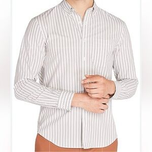 Club Monaco Long Sleeve Button Down Shirt Striped Flannel Mens Size M